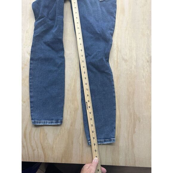 Good American Jeans Sz 0 25 Straight Leg Distressed Funky Pockets - Picture 2 of 7